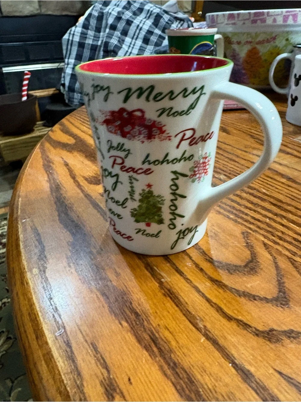 Starbucks 2007 Holiday Mug Christmas Sayings no chips break cracks